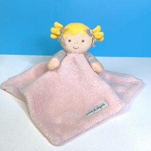 Blankets & Beyond Blonde Girl Security Blanket 14"x14" Plush Stuffed Animal‎ Toy